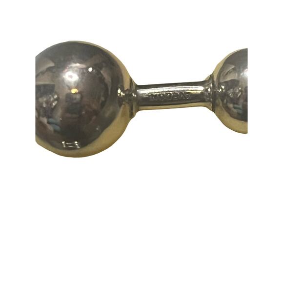 Harvey Avedon Rare Sterling Silver Barbell Cufflinks 6 grams - Picture 5 of 7